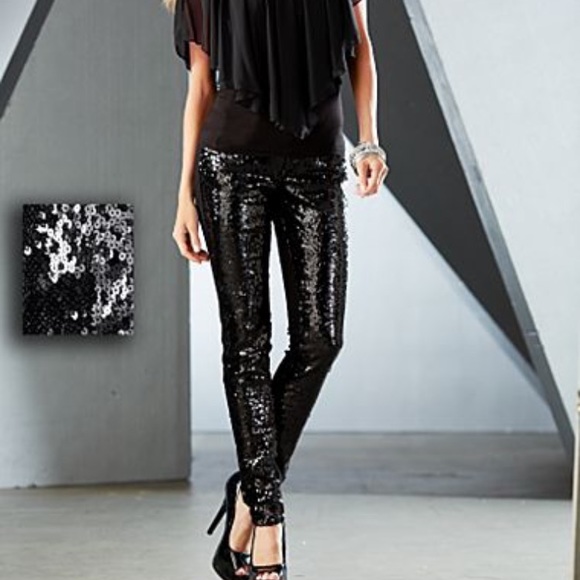 venus black sequin jumpsuit
